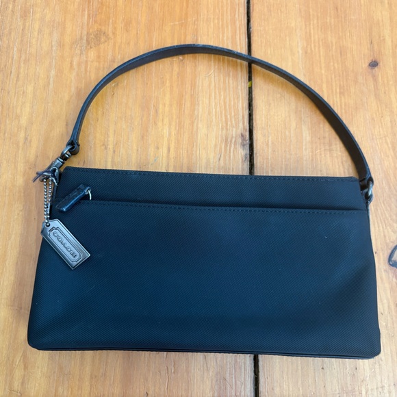 Vintage Coach 1990s Mercer Demi Handbag Shoulder Bag - Convertible Grey Black - Picture 1 of 11
